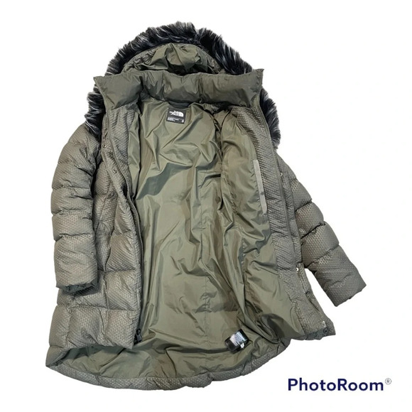 The North Face Hey Mama Parkina Coat Water Repellent 550 Filled Olive Color XS - Picture 2 of 16